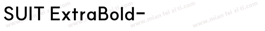 SUIT ExtraBold字体转换